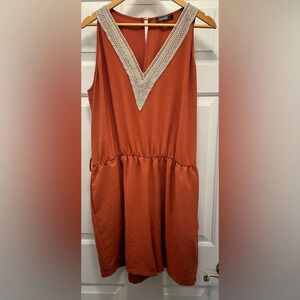 Prettygarden Women's V Neck Sleeveless Romper With Belt and Pocket Size XXL